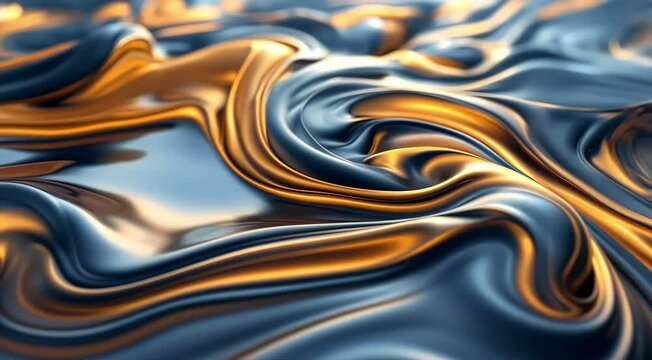 Gently flowing liquid streams curving into smooth, radiant patterns that seamlessly evolve in shape
