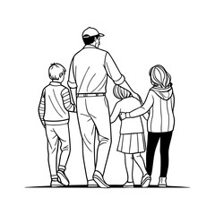 family family silhouette family cut file vector art