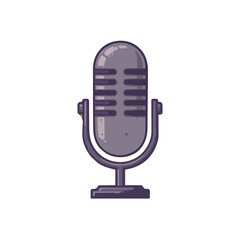 retro microphone on a white background