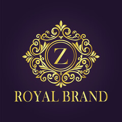 Letter  luxury gold logo concept