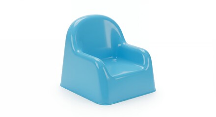 Light blue plastic childrens chair