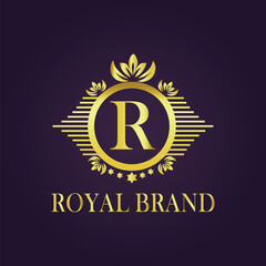 Letter  luxury gold logo concept
