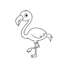 flamingo vector line art silhouette