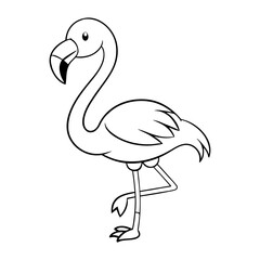 flamingo vector line art silhouette