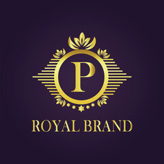 Letter  luxury gold logo concept
