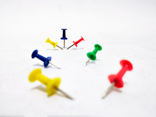colorful push pins