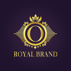 Letter  luxury gold logo concept
