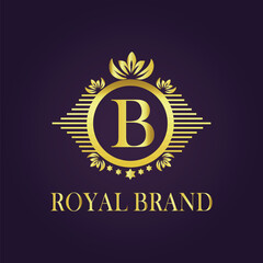 Letter  luxury gold logo concept