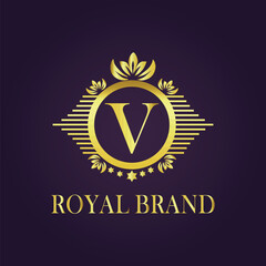 Letter  luxury gold logo concept
