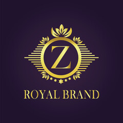 Letter  luxury gold logo concept