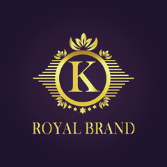 Letter  luxury gold logo concept