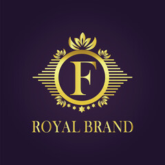 Letter  luxury gold logo concept