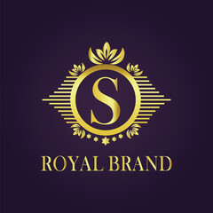 Letter  luxury gold logo concept