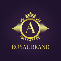 Letter  luxury gold logo concept