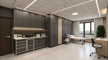 Modern Medical Clinic Reception and Waiting Area Interior
