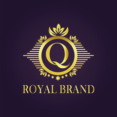 Letter  luxury gold logo concept