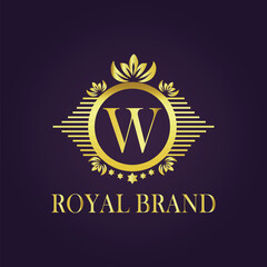 Letter  luxury gold logo concept