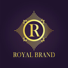 Letter  luxury gold logo concept