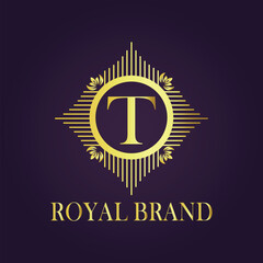 Letter  luxury gold logo concept