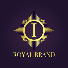 Letter  luxury gold logo concept