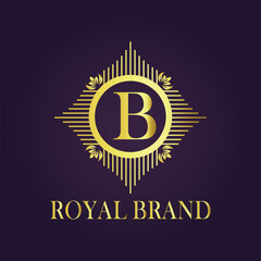Letter  luxury gold logo concept