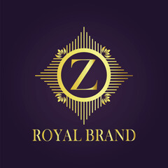Letter  luxury gold logo concept