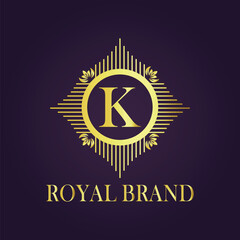 Letter  luxury gold logo concept