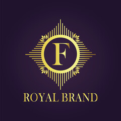 Letter  luxury gold logo concept