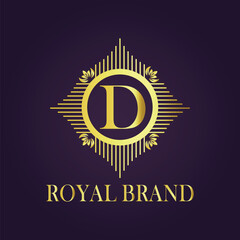 Letter  luxury gold logo concept