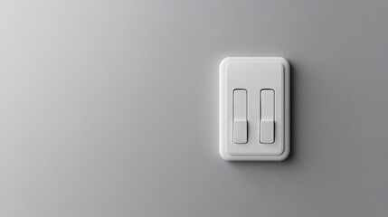 Fototapeta premium Modern Light Switch on Neutral Wall with Minimalist Design Aesthetic