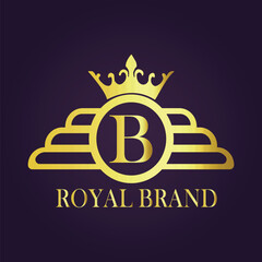 Letter  luxury gold logo concept
