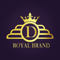 Letter  luxury gold logo concept