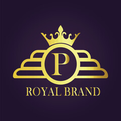 Letter  luxury gold logo concept