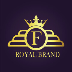 Letter  luxury gold logo concept