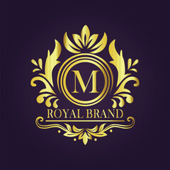 Letter  luxury gold logo concept