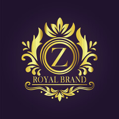 Letter  luxury gold logo concept