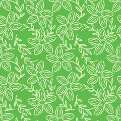 Vintage floral seamless pattern. Trendy painted flower background. Repeating floral patter
