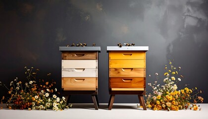 Beehive Still Life Rustic Charm and Honeycomb Hues