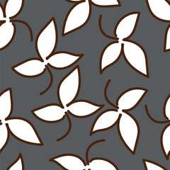 Vintage floral seamless pattern. Trendy painted flower background. Repeating floral patter
