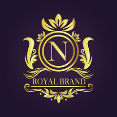Letter  luxury gold logo concept