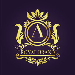 Letter  luxury gold logo concept