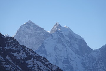 Fototapeta premium View on Nuptse and Lhotse, Nepal