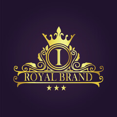 Letter  luxury gold logo concept