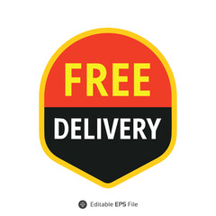 A bold and eye-catching FREE DELIVERY badge design, ideal for e-commerce promotions, retail marketing, and logistics branding