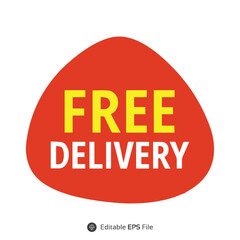 A bold and eye-catching FREE DELIVERY badge design, ideal for e-commerce promotions, retail marketing, and logistics branding