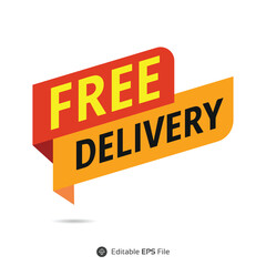 A bold and eye-catching FREE DELIVERY badge design, ideal for e-commerce promotions, retail marketing, and logistics branding