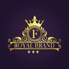 Letter  luxury gold logo concept