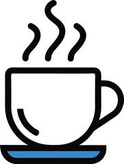 Coffe icon vector illustration on transparent background.