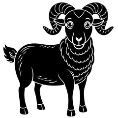 vector illustration of a goat
