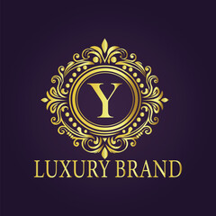 Letter  luxury gold logo concept